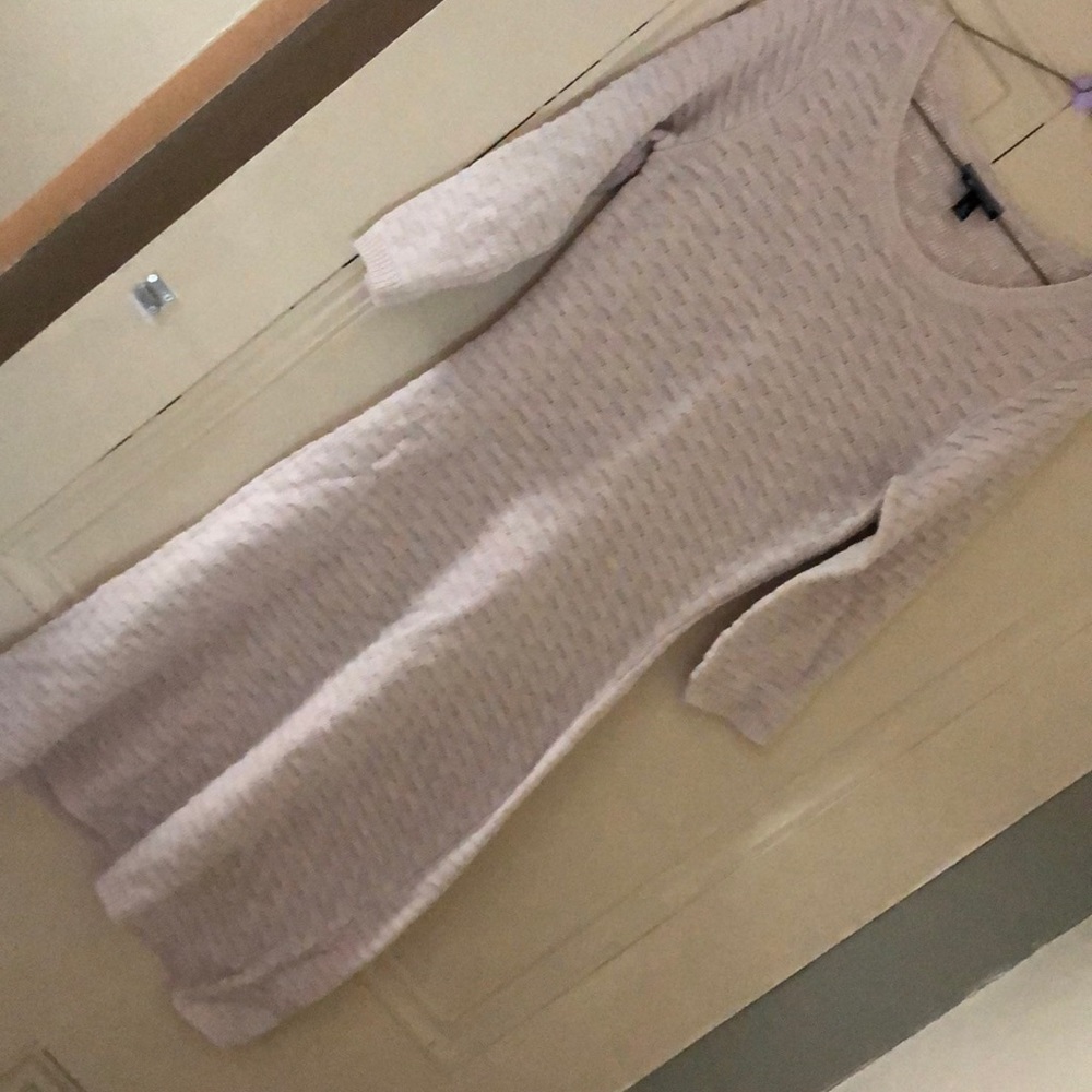 Cream sweater dress